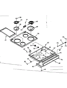 Main Top Section parts for Kenmore Range 103.9767120 (1039767120, 103 9767120) from AppliancePartsPros.com