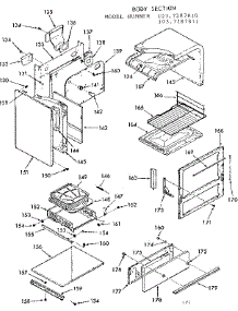 Body Section parts for Kenmore Range 103.7287811 (1037287811, 103 7287811) from AppliancePartsPros.com