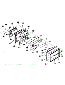 Oven Door Section parts for Kenmore Range 911.9898311 (9119898311, 911 9898311) from AppliancePartsPros.com