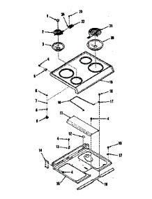 Main Top Section parts for Kenmore Range 911.9898311 (9119898311, 911 9898311) from AppliancePartsPros.com