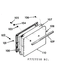 Lower Oven Door Section parts for Kenmore Range 103.7727220 (1037727220, 103 7727220) from AppliancePartsPros.com