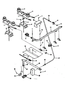 Burner parts for Kenmore Range 911.7298510 (9117298510, 911 7298510) from AppliancePartsPros.com