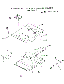Main Top Section parts for Kenmore Range 911.7248410 (9117248410, 911 7248410) from AppliancePartsPros.com