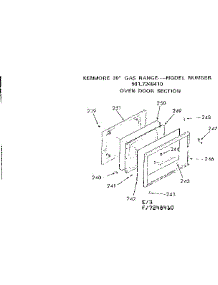 Oven Door Section parts for Kenmore Range 911.7248410 (9117248410, 911 7248410) from AppliancePartsPros.com