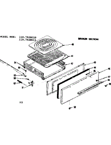 Broiler Section parts for Kenmore Range 119.7028010 (1197028010, 119 7028010) from AppliancePartsPros.com