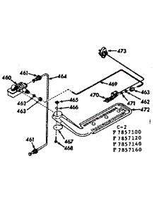 Upper Oven Burner Section parts for Kenmore Range 103.7857160 (1037857160, 103 7857160) from AppliancePartsPros.com