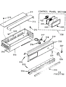 Control Panel Section parts for Kenmore Range 103.3227790 (1033227790, 103 3227790) from AppliancePartsPros.com