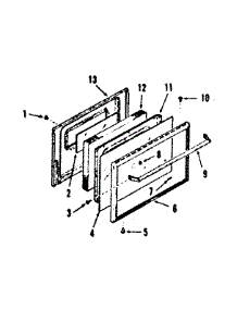 Oven Door Section parts for Kenmore Range 911.7878311 (9117878311, 911 7878311) from AppliancePartsPros.com