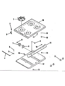 Main Top Section parts for Kenmore Range 911.7878311 (9117878311, 911 7878311) from AppliancePartsPros.com