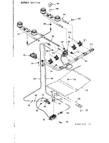 Burner Section parts for Kenmore Range 911.7247560 (9117247560, 911 7247560) from AppliancePartsPros.com