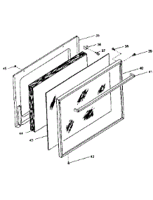 Oven Door parts for Kenmore Range 119.7038710 (1197038710, 119 7038710) from AppliancePartsPros.com