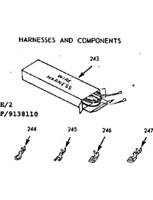 Wire Harnesses And Components parts for Kenmore Range 911.9138110 (9119138110, 911 9138110) from AppliancePartsPros.com