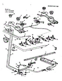 Burner Section parts for Kenmore Range 103.7345000 (1037345000, 103 7345000) from AppliancePartsPros.com