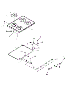 Main Top Section parts for Kenmore Range 911.6118811 (9116118811, 911 6118811) from AppliancePartsPros.com