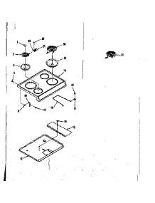 Main Top parts for Kenmore Range 911.9808510 (9119808510, 911 9808510) from AppliancePartsPros.com