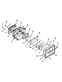 Oven Door Section parts for Kenmore Range 911.9808510 (9119808510, 911 9808510) from AppliancePartsPros.com