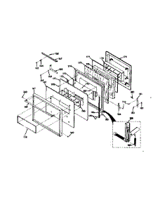 Oven Porcelain Door-Model No. 850.4237711; .4237712 parts for Kenmore Range 850.4237791 (8504237791, 850 4237791) from AppliancePartsPros.com