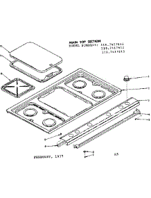 Main Top Section parts for Kenmore Range 119.7417613 (1197417613, 119 7417613) from AppliancePartsPros.com