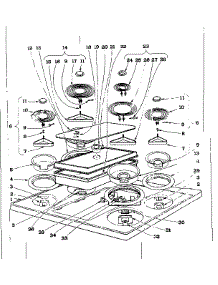 Cook Top Section parts for Kenmore Range 101.939590 (101939590, 101 939590) from AppliancePartsPros.com