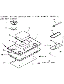 Main Top Section parts for Kenmore Range 103.3367912 (1033367912, 103 3367912) from AppliancePartsPros.com