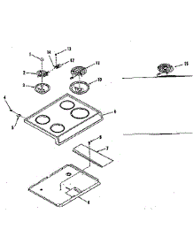 Main Top Section parts for Kenmore Range 911.6408414 (9116408414, 911 6408414) from AppliancePartsPros.com