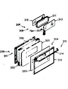 Oven Door Section parts for Kenmore Range 103.9257312 (1039257312, 103 9257312) from AppliancePartsPros.com