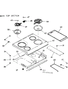 Main Top Section parts for Kenmore Range 103.9347610 (1039347610, 103 9347610) from AppliancePartsPros.com