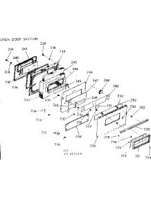 Oven Door Section parts for Kenmore Range 103.9347610 (1039347610, 103 9347610) from AppliancePartsPros.com