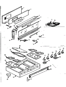 Main Top Section parts for Kenmore Range 103.7445004 (1037445004, 103 7445004) from AppliancePartsPros.com