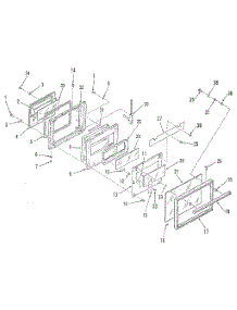 Oven Door Section parts for Kenmore Range 278.4088894 (2784088894, 278 4088894) from AppliancePartsPros.com