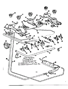 Burner Section parts for Kenmore Range 103.7395000 (1037395000, 103 7395000) from AppliancePartsPros.com