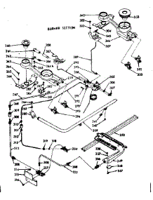 Burner Section parts for Kenmore Range 103.7427040 (1037427040, 103 7427040) from AppliancePartsPros.com