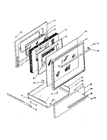 Oven Door And Storage Drawer parts for Kenmore Range 119.9738510 (1199738510, 119 9738510) from AppliancePartsPros.com