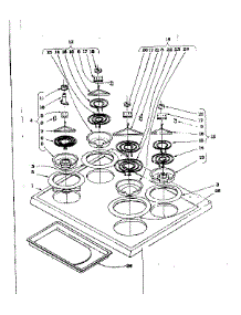 Cook Top Section parts for Kenmore Range 101.919582 (101919582, 101 919582) from AppliancePartsPros.com