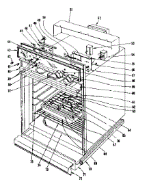 Oven Assembly Section parts for Kenmore Range 101.44410 (10144410, 101 44410) from AppliancePartsPros.com