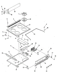Main Top Section parts for Kenmore Range 911.3658812 (9113658812, 911 3658812) from AppliancePartsPros.com