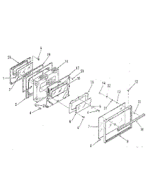 Oven Door Section parts for Kenmore Range 911.3658812 (9113658812, 911 3658812) from AppliancePartsPros.com