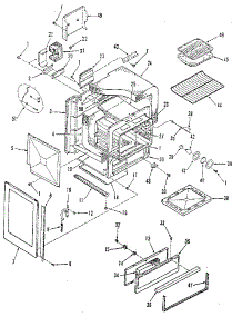 Oven Body Section parts for Kenmore Range 911.3658812 (9113658812, 911 3658812) from AppliancePartsPros.com