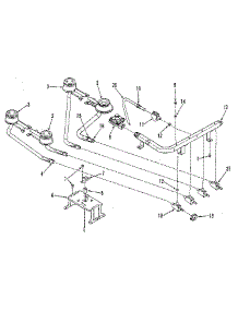 Top Burner Section parts for Kenmore Range 911.3658812 (9113658812, 911 3658812) from AppliancePartsPros.com