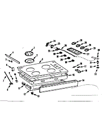Main Top Section parts for Kenmore Range 103.7966740 (1037966740, 103 7966740) from AppliancePartsPros.com