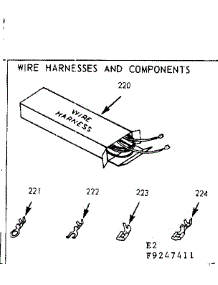 Wire Harnesses And Components parts for Kenmore Range 911.9247421 (9119247421, 911 9247421) from AppliancePartsPros.com