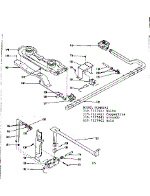Oven And Top Burner Section parts for Kenmore Range 119.7217411 (1197217411, 119 7217411) from AppliancePartsPros.com