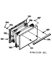 Lower Oven Door Section parts for Kenmore Range 103.7947160 (1037947160, 103 7947160) from AppliancePartsPros.com