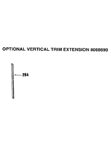 Optional Vertical Trim Extension 8068690 parts for Kenmore Range 911.3652191 (9113652191, 911 3652191) from AppliancePartsPros.com