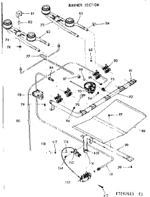 Burner Section parts for Kenmore Range 911.7247511 (9117247511, 911 7247511) from AppliancePartsPros.com
