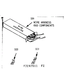 Wire Harness And Components parts for Kenmore Range 911.7247511 (9117247511, 911 7247511) from AppliancePartsPros.com