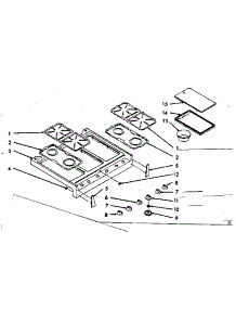 Main Top Section parts for Kenmore Range 103.7446701 (1037446701, 103 7446701) from AppliancePartsPros.com