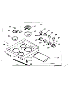 Main Top Section parts for Kenmore Range 103.9727140 (1039727140, 103 9727140) from AppliancePartsPros.com