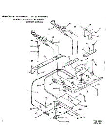 Burner Section parts for Kenmore Range 911.6188111 (9116188111, 911 6188111) from AppliancePartsPros.com