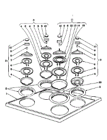 Cook Top Section parts for Kenmore Range 101.977590 (101977590, 101 977590) from AppliancePartsPros.com